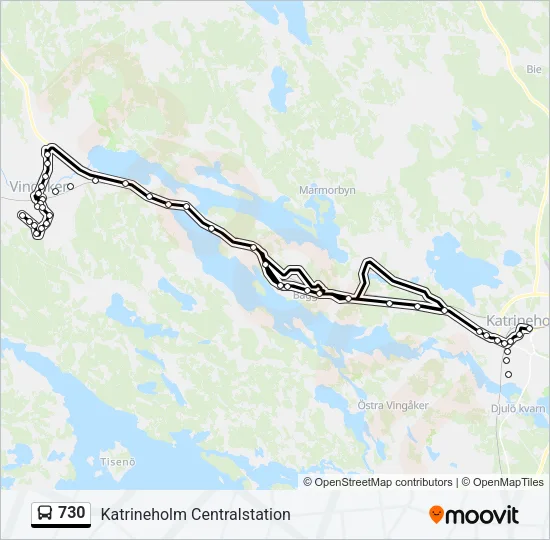 730 Bus Line Map