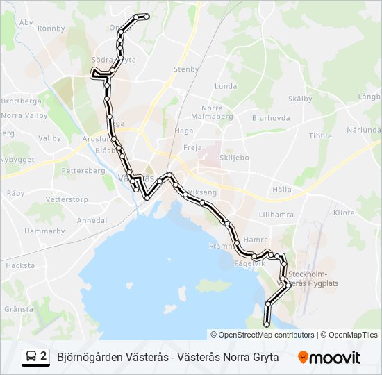 2 bus Line Map