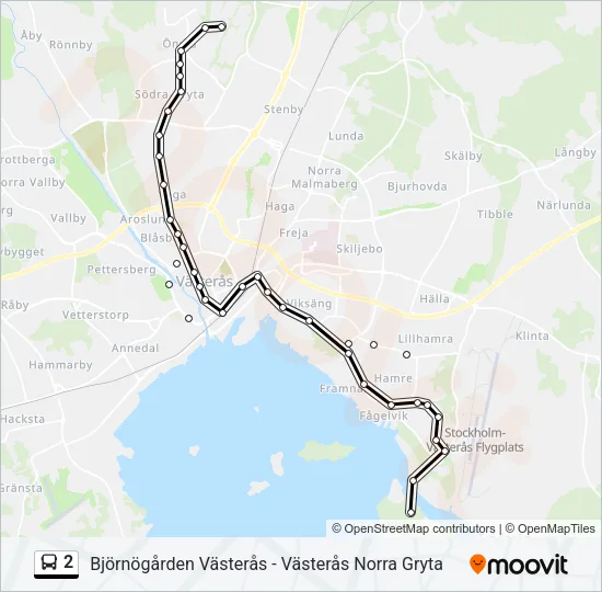 2 Bus Line Map