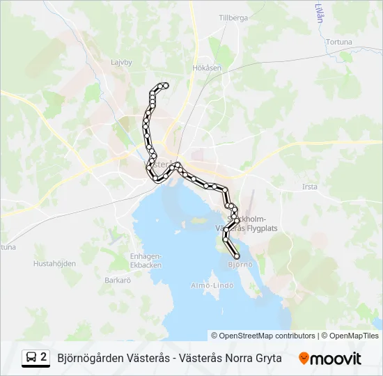 2 Bus Line Map