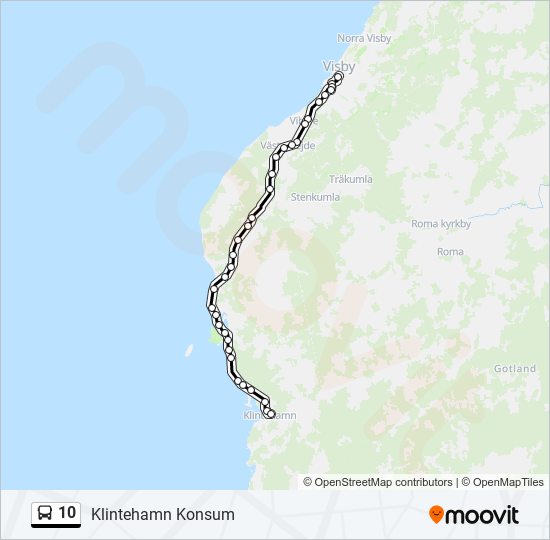 10 bus Line Map