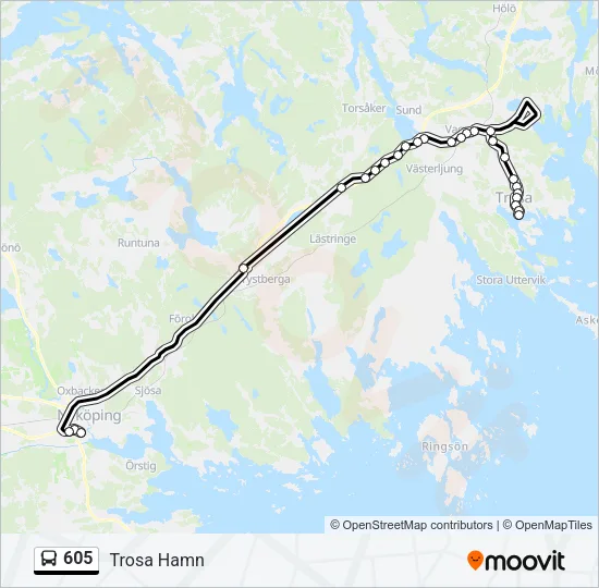 605 Bus Line Map