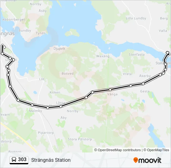303 Bus Line Map