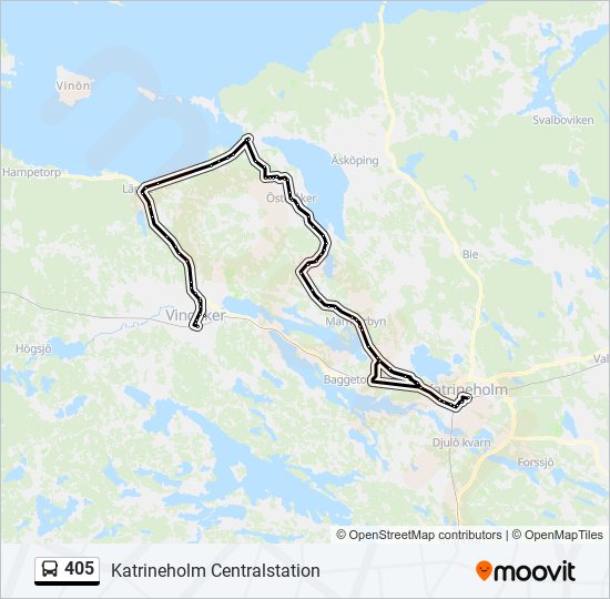 405 bus Line Map