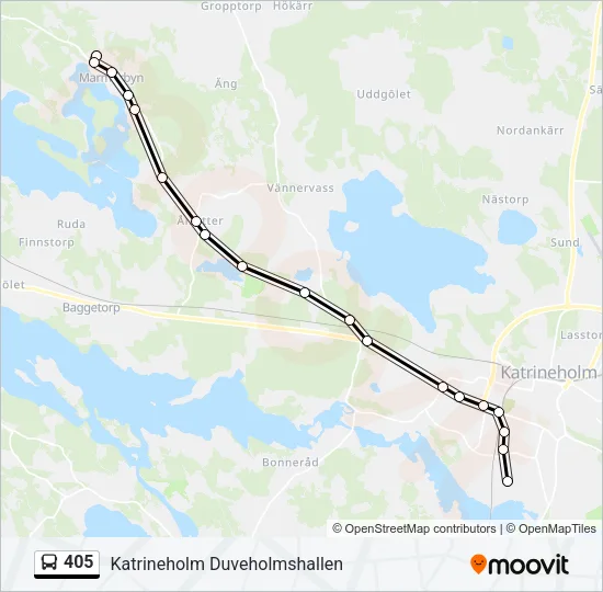 405 Bus Line Map
