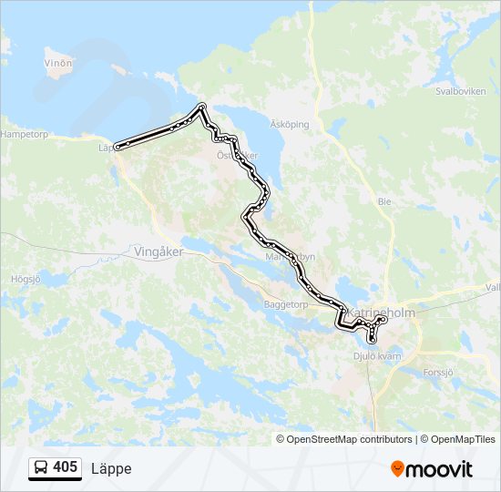 405 bus Line Map