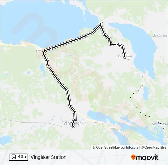 405 Bus Line Map