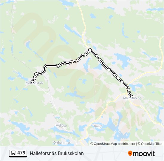 479 bus Line Map