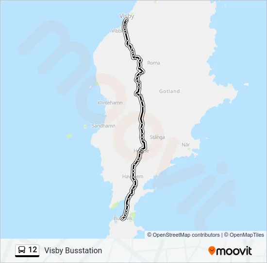12 Bus Line Map