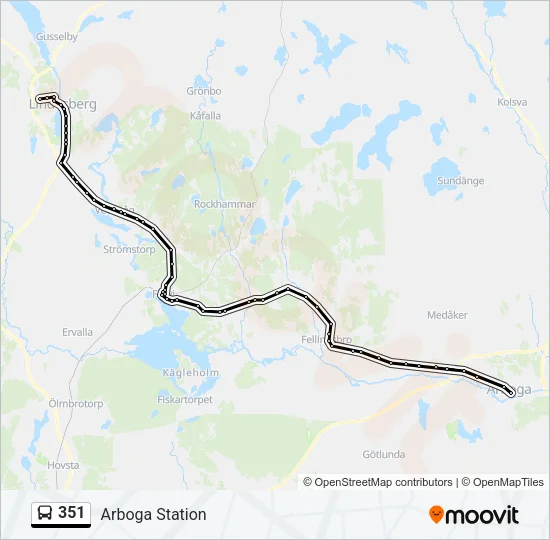 351 Bus Line Map