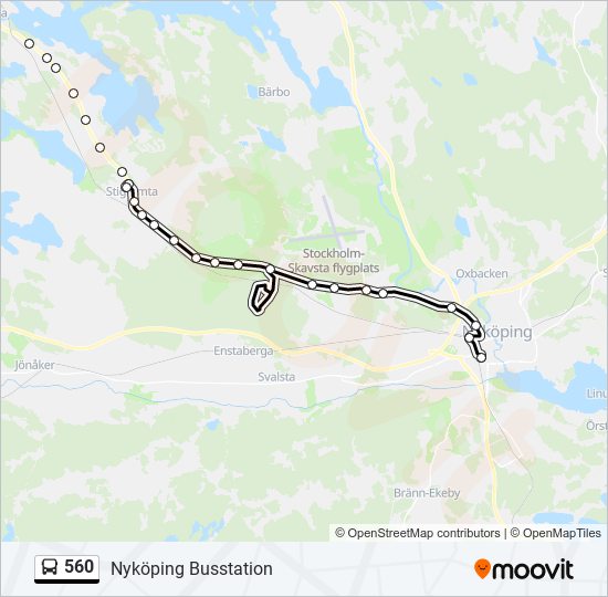 560 bus Line Map