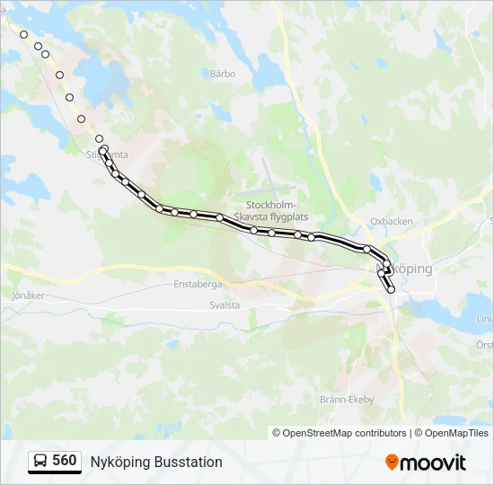 560 Bus Line Map