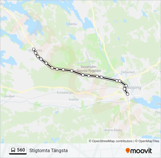 560 Bus Line Map