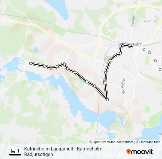 1 Bus Line Map