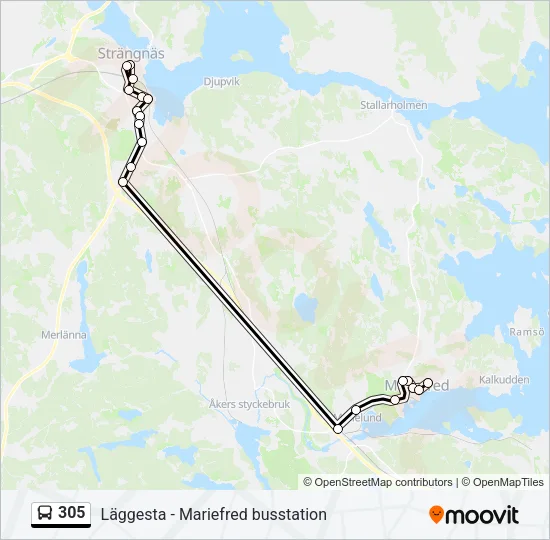 305 Bus Line Map