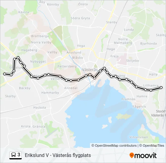 3 Bus Line Map