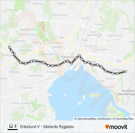 3 Bus Line Map