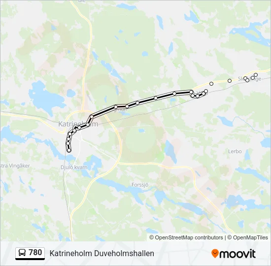 780 Bus Line Map