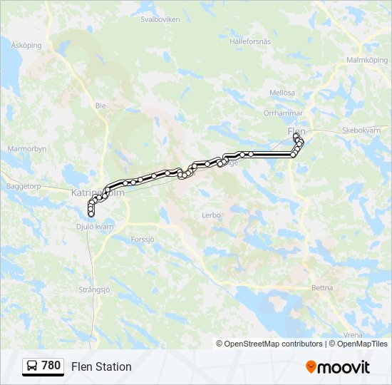 780 bus Line Map