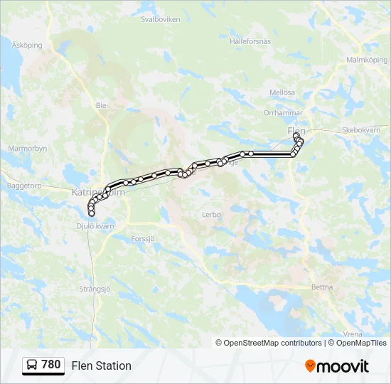 780 Bus Line Map