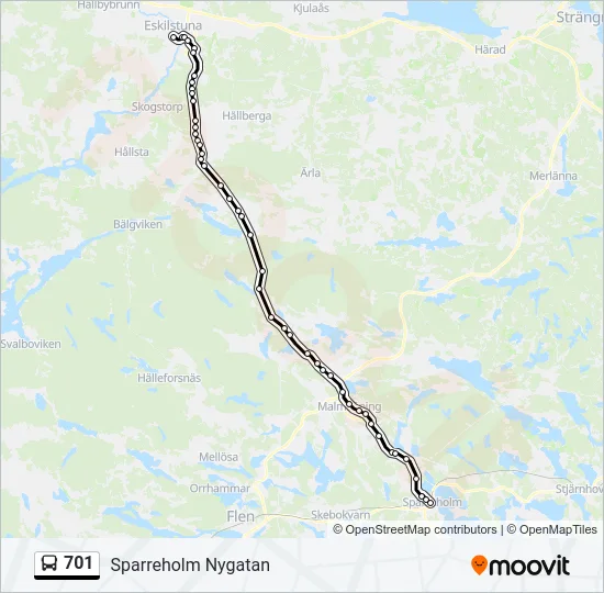 701 Bus Line Map