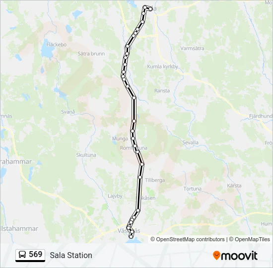 569 Bus Line Map