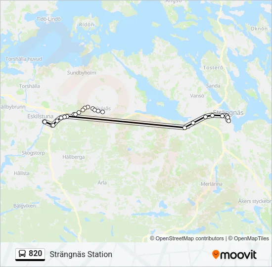 820 Bus Line Map