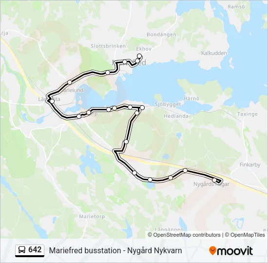 642 Bus Line Map