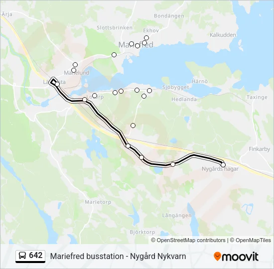 642 Bus Line Map