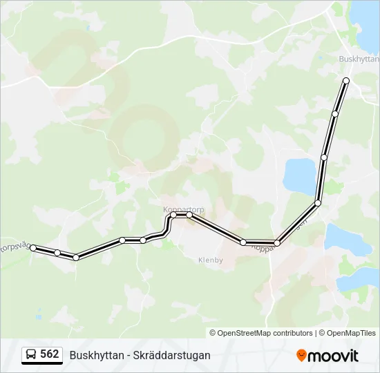 562 Bus Line Map