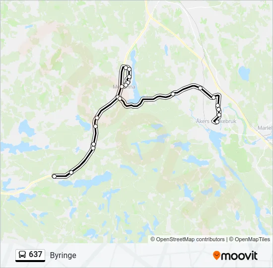 637 Bus Line Map