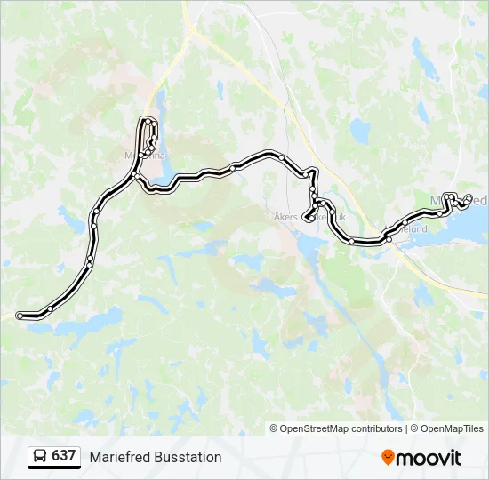 637 Bus Line Map