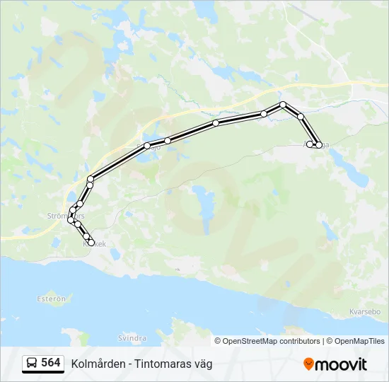 564 Bus Line Map