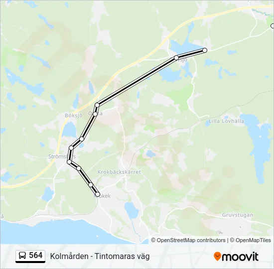 564 Bus Line Map