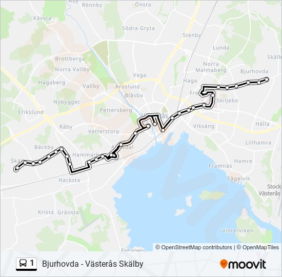 1 bus Line Map