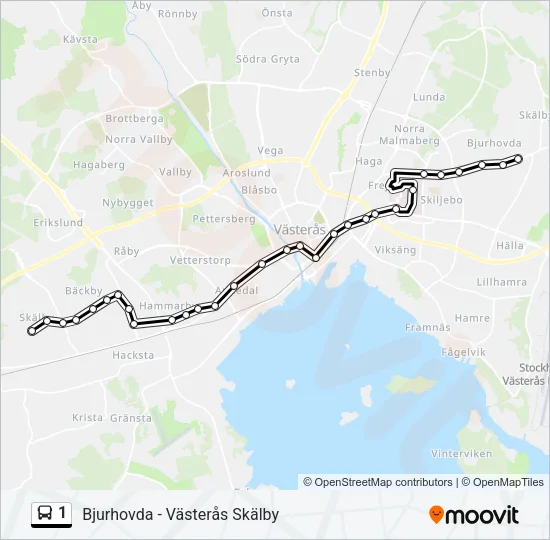 1 Bus Line Map