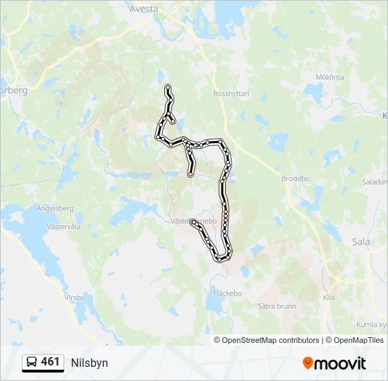 461 Bus Line Map
