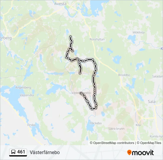 461 Bus Line Map
