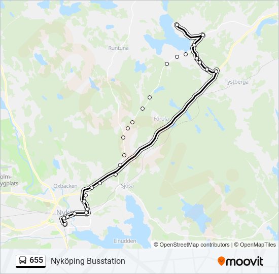 655 bus Line Map