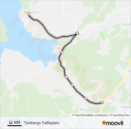 655 Bus Line Map