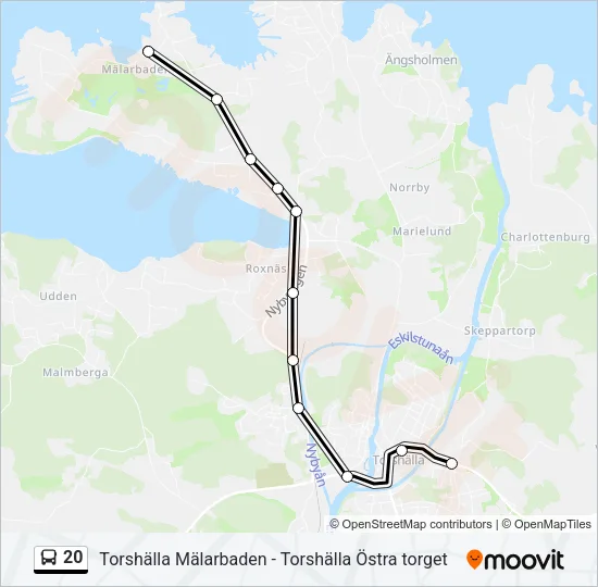 20 Bus Line Map