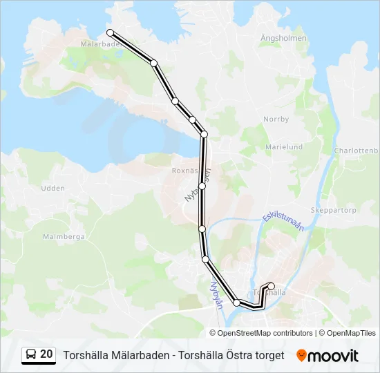 20 Bus Line Map