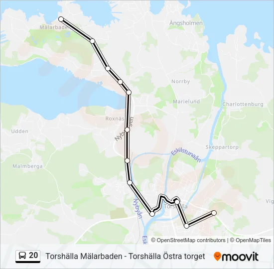 20 Bus Line Map