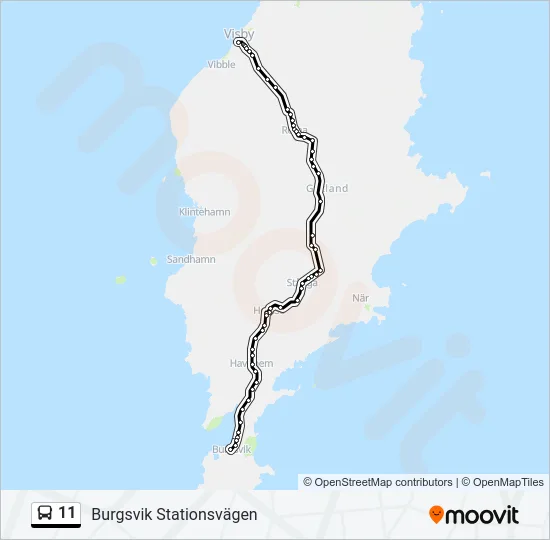 11 Bus Line Map