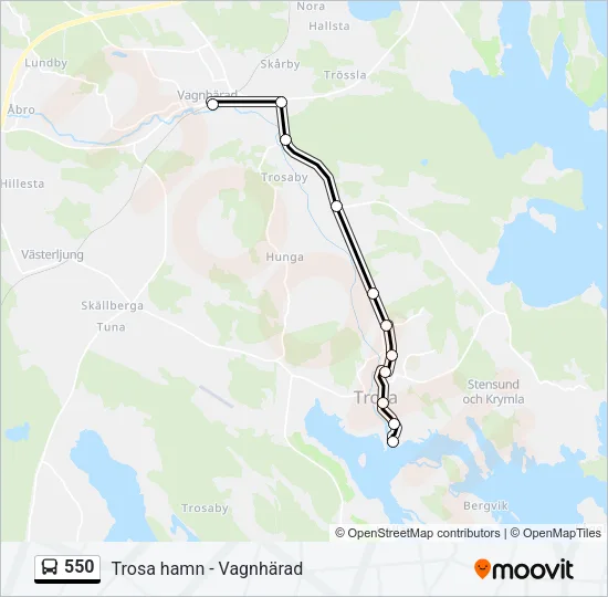 550 Bus Line Map