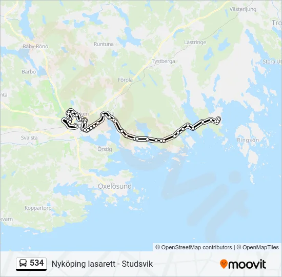 534 Bus Line Map