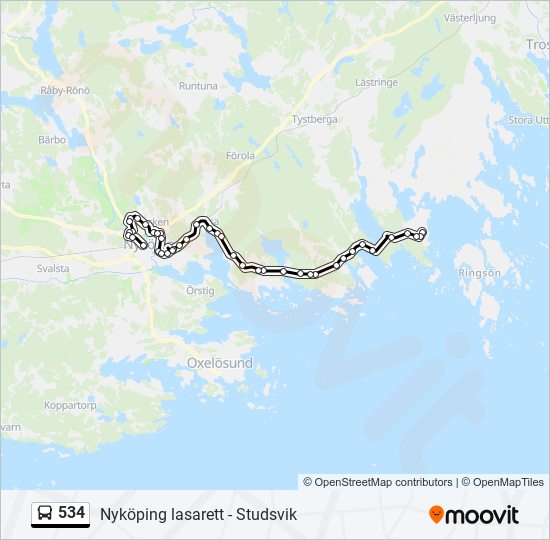 534 bus Line Map