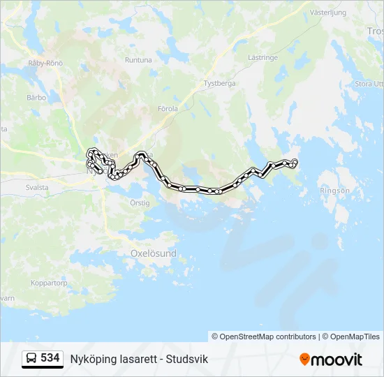 534 Bus Line Map
