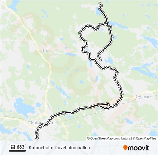 683 bus Line Map