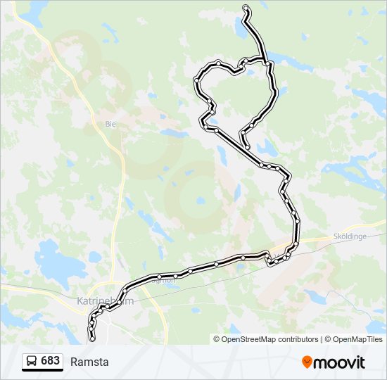 683 bus Line Map